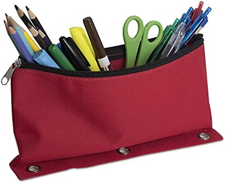 24 Опаковки - 3 Пръстеновидни чанти платно чувалчета за моливи на едро с различни цветове (24 пенала 8 цвята)