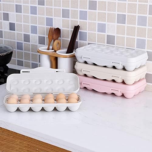 Joyeee Титуляр за Яйца, Яйца с 12 Мрежи, Контейнер За Съхранение В Домашния Хладилник Калъф За Съхранение на Кухненски Яйца, Защитна