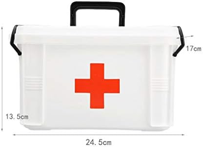 Кутия за домашната медицина HUYP, Голяма Пластмасова Детска Многопластова кутия за първа помощ, Кутия за съхраняване на здравето (Размер: XL)