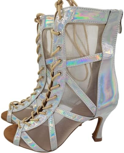 Дамски Окото Цветни Обувки За Латино Танци По Поръчка, Бални Обувки за Салса, Чубрица Обувки За Танци