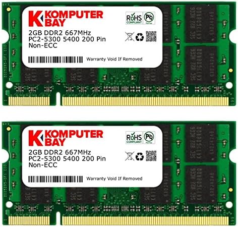 Компютърна памет 4 GB 2X2 GB DDR2 667mhz PC2-5300 PC2-5400 DDR2-667 (200 ПИН) sodimm памет за лаптоп