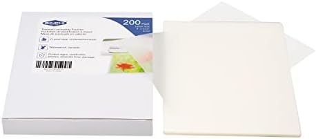 Пакети за термичен ламиниране SINCHI, 3 мил., прозрачен, 200 опаковки, листи за ламиниране на размера на 9x11,5 инча с главни букви