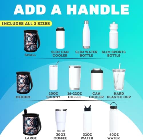 Дръжки TahoeBay за чаши - Универсална кацане - Адаптивни (3 опаковки) (камуфлаж)