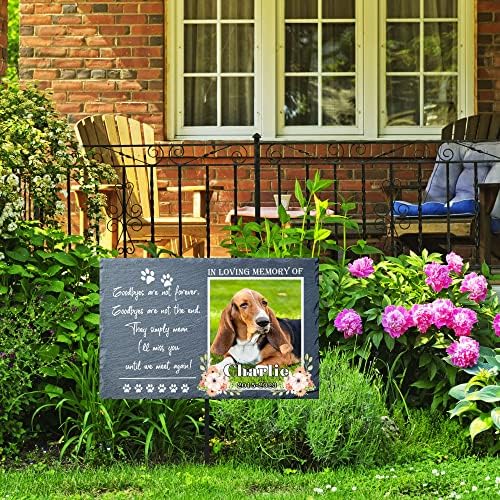 Сбогом не са вечни, Персонални плака за куче Басет Куче, се Броят за Загуба на домашни любимци плакети за Декор на Градина