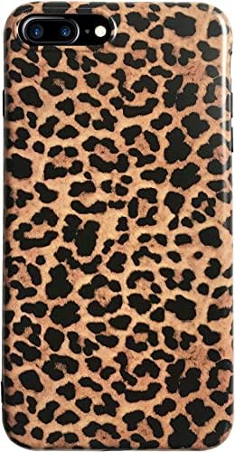 MUNDULEA Съвместим калъф за iPhone 7 Plus/iPhone Plus 8 Леопард Classic Cheetah За жени и момичета, Сладък, Лъскав калъф от TPU, Съвместим