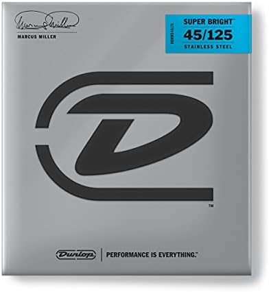 Бас струни Dunlop DBMMS45125 Marcus Miller Super Bright, Средни и 5-струнни, 0,045–0,125, 5 струни /Комплект