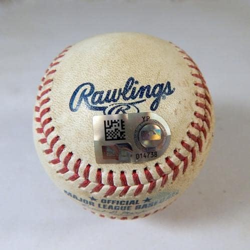 2022 Играта Тексас Рейнджърс Скалистите Планини е Използвала бейзбол Мартин Перес Уинтън Бърнард Фал - Използваните Бейзболни топки