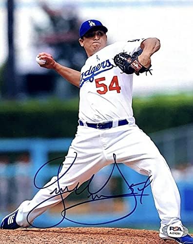 Хави Гуера Подписа Снимка 8x10 Dodgers PSA AJ24291 - Снимки на MLB с автограф
