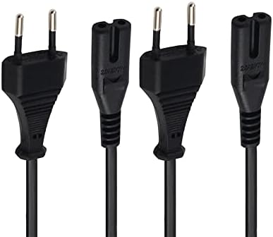 CHILDMORY 2 x кабел за зареждане, кабел за мрежа за захранващия кабел 2 m, съвместим с PS5 PS4 PS3 PS2 Xbox One S/X NGC и принтери от