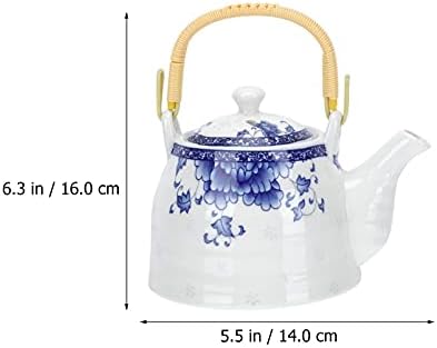 Походный Чайник Happyyami Китайски Чай Вечеря в Керамичен Чайник С Метална дръжка на Чайник В Японски Стил Сервировочный Чайник Китайски Удобства за приготвяне на чай