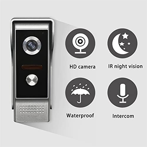 DUBAO 4,3-Инчов Проводна Система, Видеодомофон Врати Визуална система, Интерком, Звънец с 1 Монитор + 1 * 700TVL Външна Камера за Домашно Наблюдение (Цвят: Монитор)