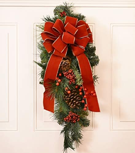 Цветен Декор за дома, Празнична Вратата От Бор Swag CR1023 На Открито-за Декорация-Коледа