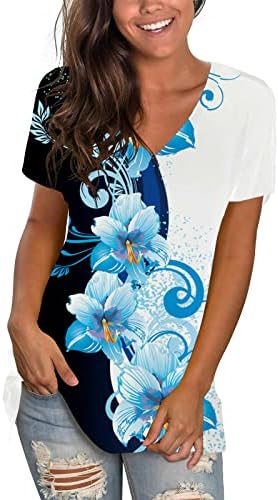 Есенно-Лятна Тениска за момичета 2023, Памучен Блуза с цветен Модел и деколте Устата, с къс ръкав, за Късна закуска, O1 O1