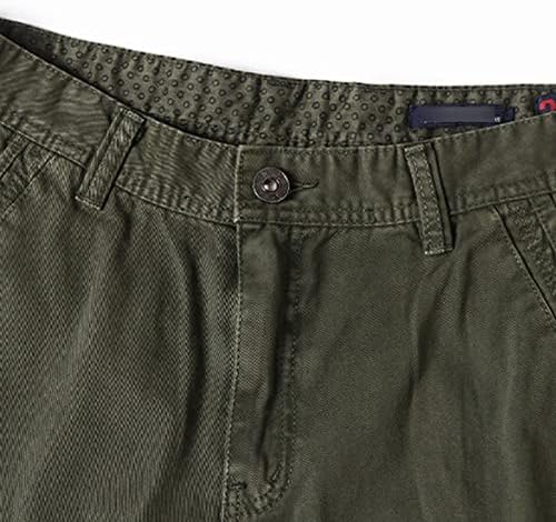 Мъжки обикновена памучни шорти-карго, улица, с много джобове, къси ежедневни леки къси панталони в стил милитари (ArmyGreen 1,29)