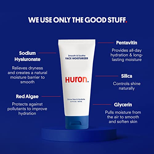 Huron - Ежедневен хидратиращ крем за лице за мъже. Свеж, лек лосион премахва сухота и осигурява дълготрайна хидратация, без блясък. Задържа