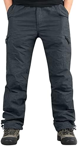 Панталони-карго за мъже, работни мъжки модни ежедневни панталони-карго с множество джобове с цип и пряжке, мъжки, спортни панталони-карго