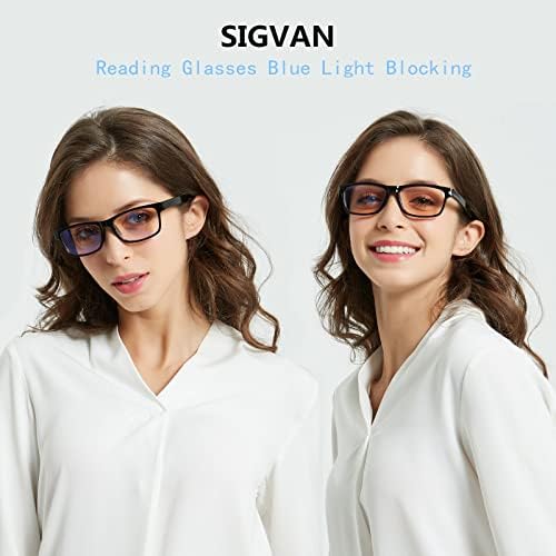 SIGVAN 5 Опаковки Компютърни Очила за Четене за Мъже и Жени Модни Сини Светлинни Блокер Кутия Шарнирные Четци