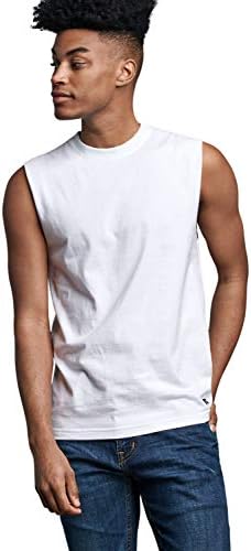 Мъжки мускулна тениска без ръкави от Мека памук Средно тегло Russell Athletic Без ръкави