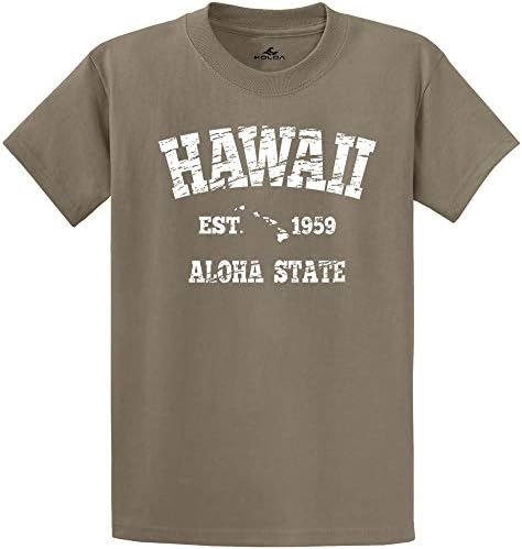 Реколта тениска с Гавайскими островите 42 цветя и обикновени, Големи и високи размери