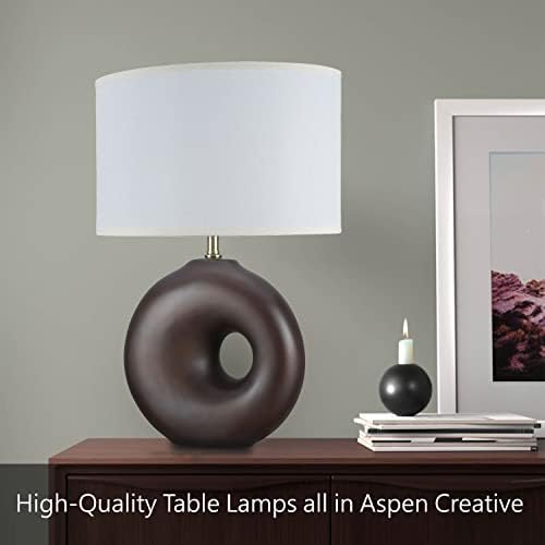 Aspen Creative 40246-41-1, Овална работна лампа с превръщането абажуром, 2-Тонная Топло Месинг с матово черно покритие, Размер: 7-1/8 D x 17H