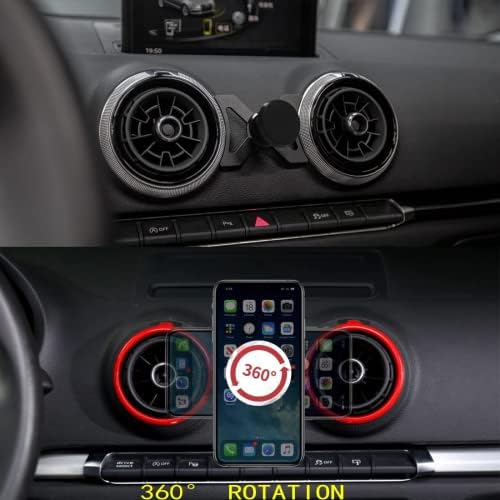 Магнитен колата телефон HIWEIS, съвместим с Audi a3/s3/rs3/за 2014-2019 8, Аксесоари за автомобилна навигация от притежателя (черен)