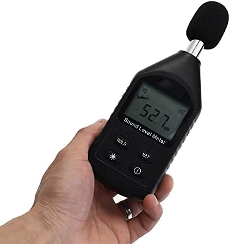 BHVXW Измерител на нивото на звука Прозрачен Цифров Датчик за Мониторинг на Шума LCD Подсветка Измерител на Нивото на Звука