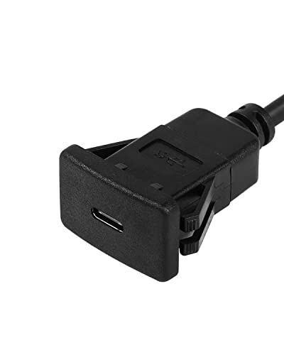 CERRXIAN 0,5 m Правоъгълен USB кабел C 2,0 за да се свържете с Квадратни панели Скрит монтаж за арматурното табло на колата, на лодката,