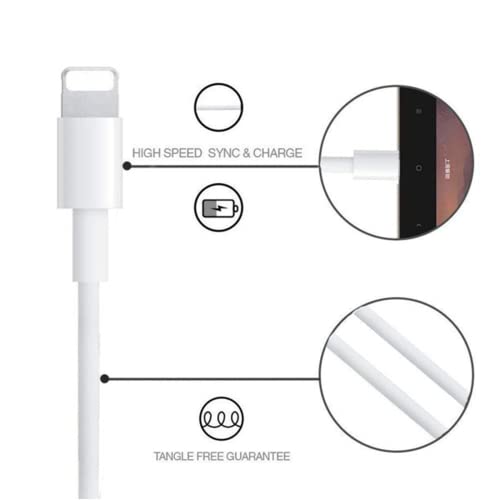 Кабела на Зарядното устройство Направен s Dream за iPhone, 2 Комплекта Кабели за синхронизация на данните и 2 комплекта USB-зарядно устройство