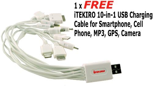 Комплект зарядно устройство iTEKIRO AC Wall DC за Canon BP-927 + USB кабел за зареждане iTEKIRO 10-в-1