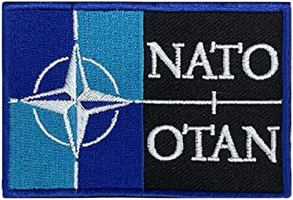 A-ONE Армията нашивка НАТО + Нашивка с флага на Германия, Здрава нашивка, Аппликационная нашивка за Прагове, Украса на чанти № 014 + 424