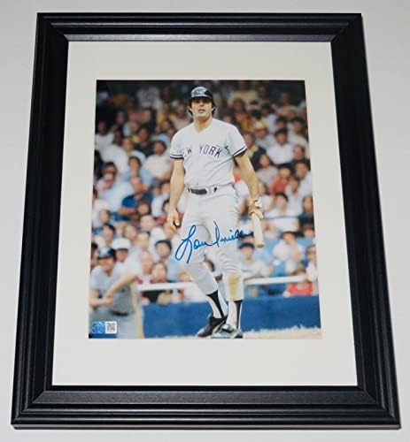 Фотография размер 8x10 с автограф Лу Пиньеллы (в рамка и матово покритие) - Ню Йорк Янкис! - Снимки на MLB с автограф