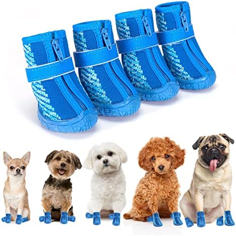Обувки за малки кучета, Обувки MUSIMC, Дишащи Обувки за кучета, за защита на лапите, Мини Зимни обувки за малки кучета, Обувки за малки кученца за разходки, топли тротоа?