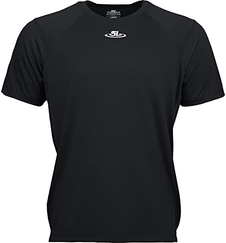 ScrapLife | Мъжки Тренировочная Борцовская риза Премиум-клас с Къс Ръкав | За възрастни и Младежки спортисти (Голяма, Черна)