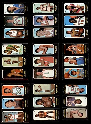 1971-72 Пълен набор от баскетболни стикери Topps Trios - Premier (Баскетболен комплект) EX/MT+