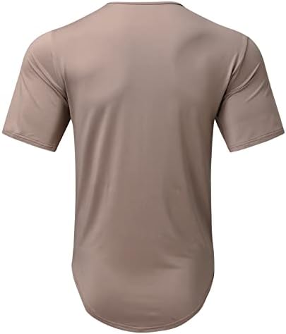 Летни Спортни Ризи за Мъже, Мъжки Годишна Ежедневна Тениска с Цип, Блуза, Блузи с Къс Ръкав и Кръгло Деколте, Риза За Мъже
