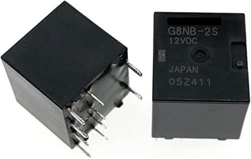 Реле AGOUNOD 5ШТ G8NB-2S Автоматично реле G8NB-2S-12VDC G8NB 12VDC 12V DIP10