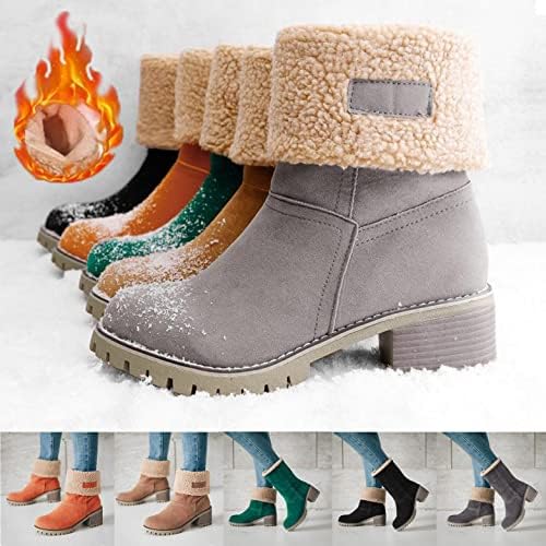 AODONG/Зимни дамски обувки, Топли Ботильоны на кожа подплата, Водонепропусклива Улични Обувки Без Закопчалка, Удобни обувки, Зимни обувки