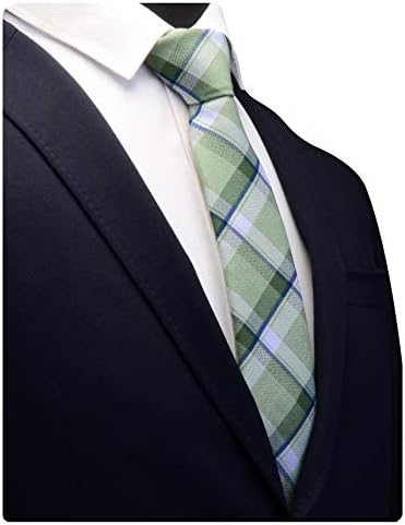 GUSLESON 2.8 (7 см) Вратовръзка в клетката/Ивица От Клетчатого Тканого материал TR Вратовръзка + Подарък кутия