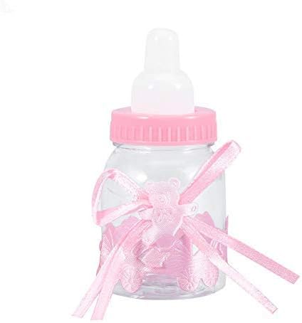 Fdit 24 бр. бутилки за душ за бебета, украси за детско парти, Кутия шоколадови Бонбони, Подарък за деца (Розово) (Продава се Socialme)