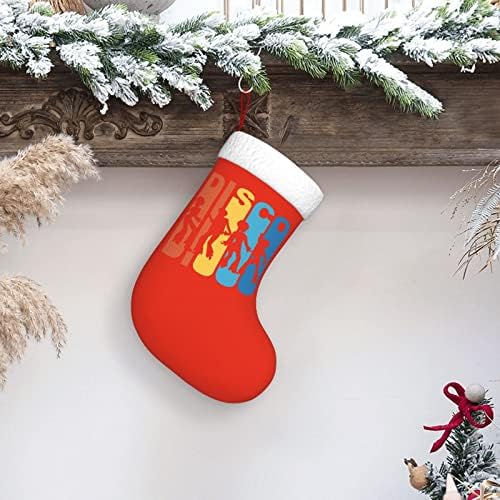 Yuyuy Реколта 1970-ТЕ ГОДИНИ Диско Коледен Отглеждане Празнична Украса Камина Окачен на Стелката 18 Инча(А)А) Чорапи