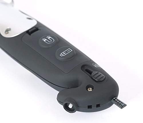 WORKPRO W114017 8-в-1 Инструмент за поддръжка и евакуация на автомобила – Счупване на стъкло, нож за колан, цифров сензор гуми, фенерче и още много други – идеален за извънр?