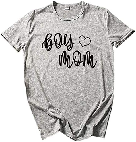 Риза за майка на Момче, Дамски суитчър на Деня на Майката, Забавни Върхове за майките на Момчета, Ежедневни Летни Тениски с Писмото Принтом, Удобна Мека Блуза