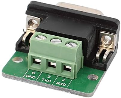 Aexit RS232 DB9 Аудио и Видео Аксесоари Сериен Plug Преходна Плоча 3P Терминален Конектор Сигнални Съединители и Адаптери Модул Зелено