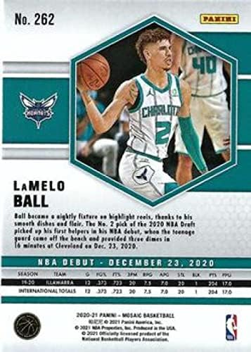 2020-21 Мозайка Панини #262 LaMelo Топка RC Нов Шарлот Хорнетс Баскетболно Търговска картичка НБА