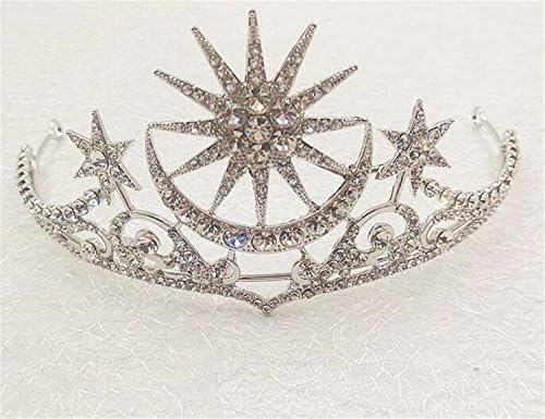 Wiipu Queen Принцеса оставя корона-диадема с пайети за възрастни (A1337)