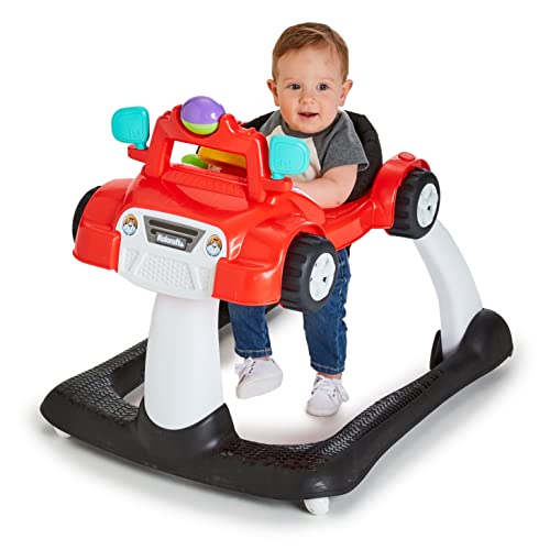 Kolcraft Tiny Steps Roadster -Пешеходни количка 2 в 1 за бебета и малки деца, волан със светлини, звуци на автомобила, музика за