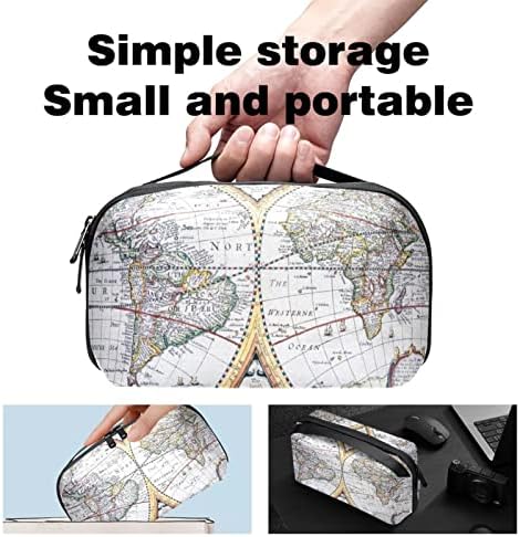 Органайзер за електроника, чанта за тоалетни принадлежности, органайзер за зарядно устройство, организатор за кабели за пътуване, ретро-фигура