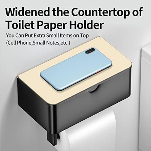 Държач за тоалетна хартия с рафт и диспенсером за смываемых салфетки, Подходящи за всяка баня и позволява скриване на мокри кърпички,