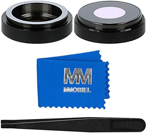 Подмяна на стъклен обектив на задната камера MMOBIEL е Съвместим с iPhone XR - 6,1 инча - 2018 г. - с Вкл. Двупосочен лепило, Пинсети и Салфетка - Черен
