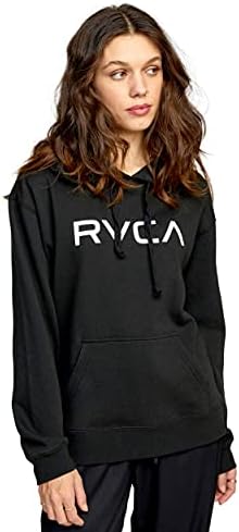 Жена Графичен мек вълнен плат Пуловер RVCA С качулка, Hoody